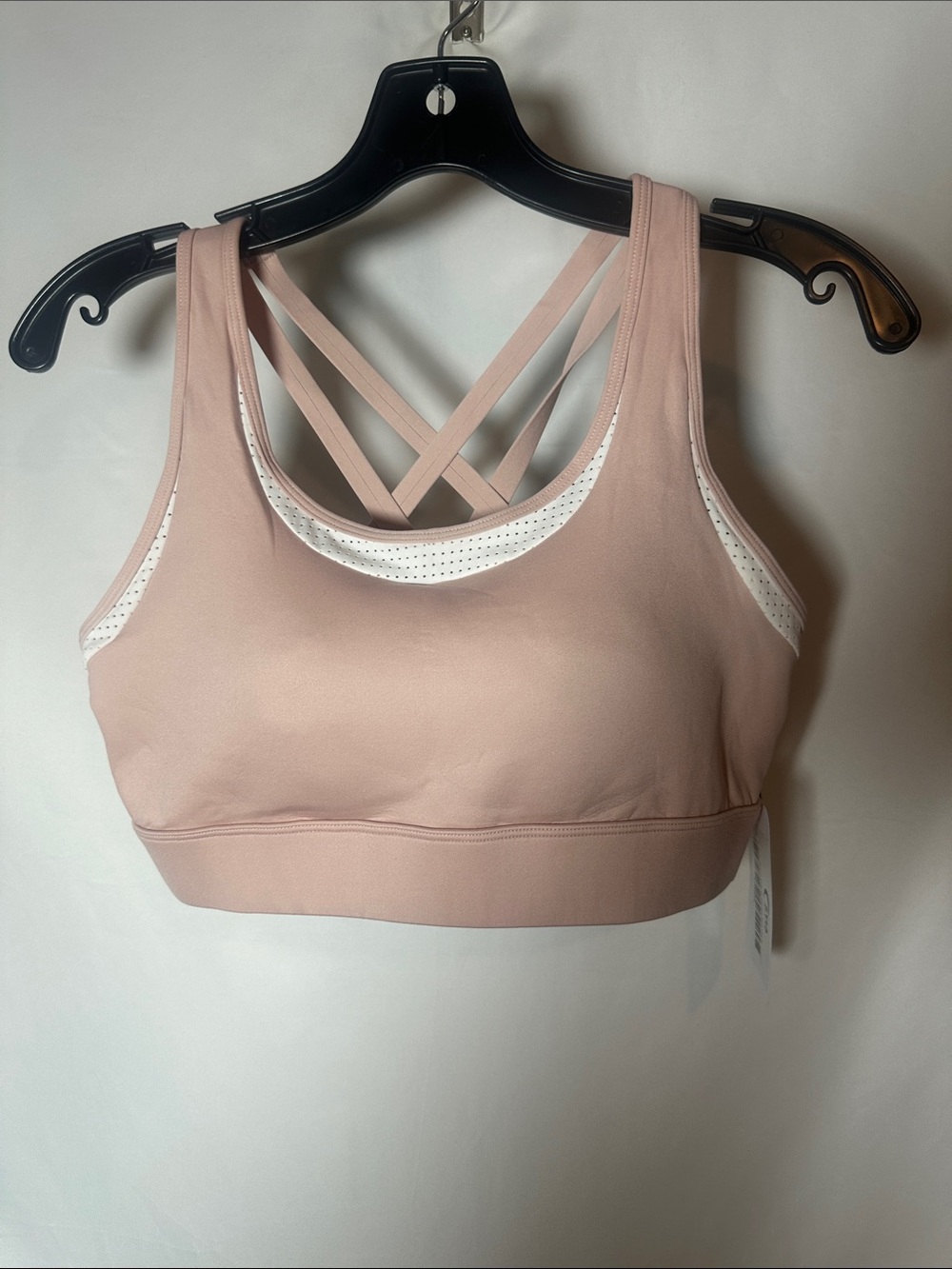 Zyia active Crisscross Back Blush Sports Bra - Supportive Low-Impact